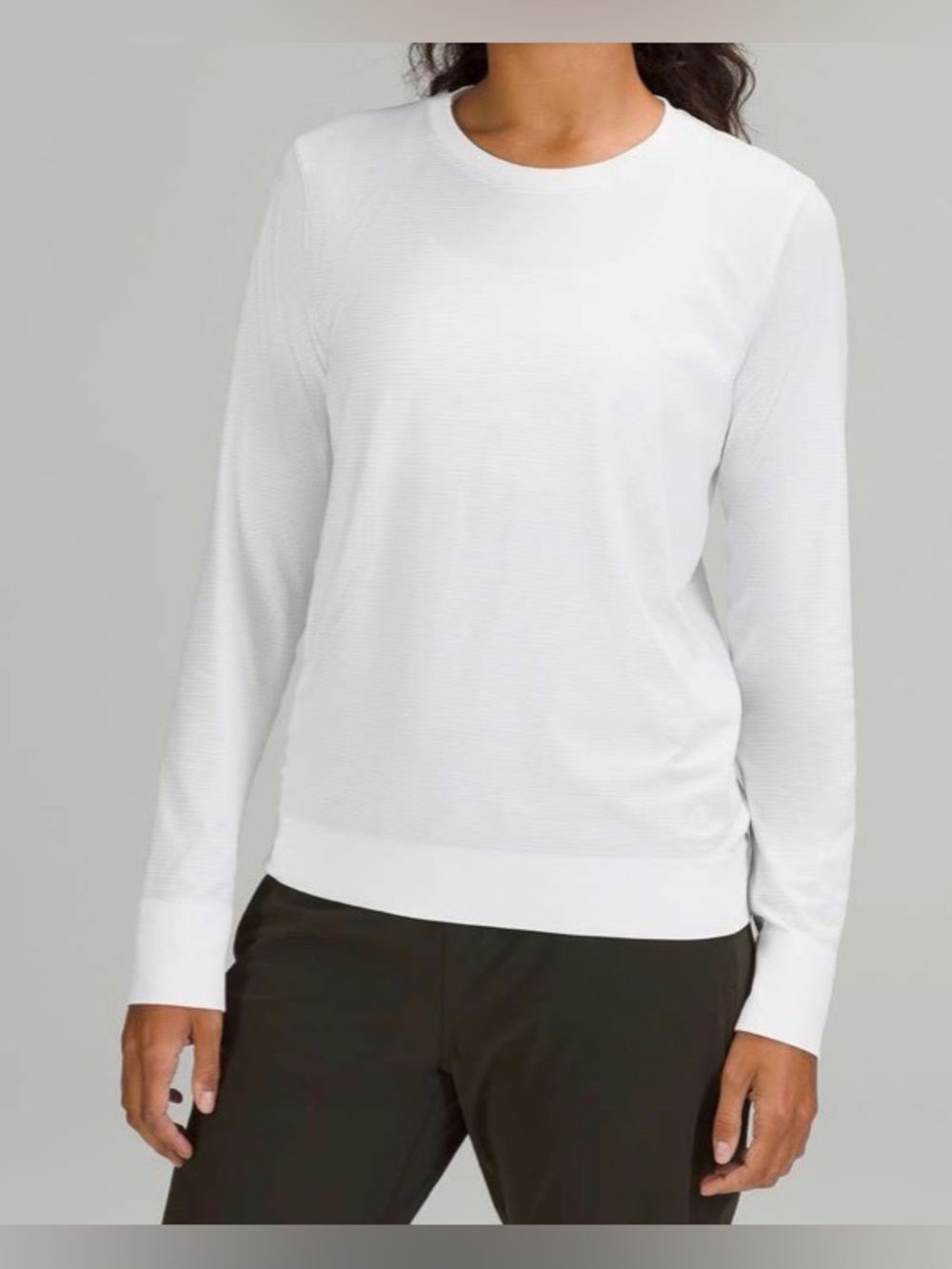 NWOT New Lululemon Swiftly Breathe Long Sleeve Shirt White / White